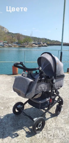 Комбинирана зимна и лятна количка с кош за кола + подарък пакет памперси /, снимка 4 - Детски колички - 50926626