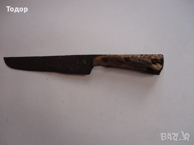 Голям старинен овчарски нож каракулак 2, снимка 6 - Ножове - 52824923