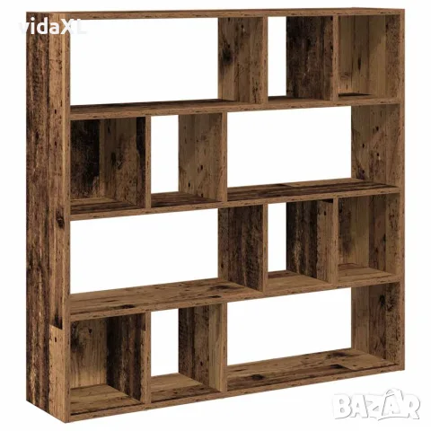 vidaXL Шкаф за книги/разделител на стаи Старо дърво 105x24x102 cm