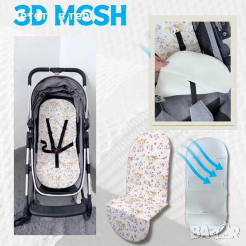 Постелка против изпотяване Лукс 3д меш Жълт слон, снимка 1