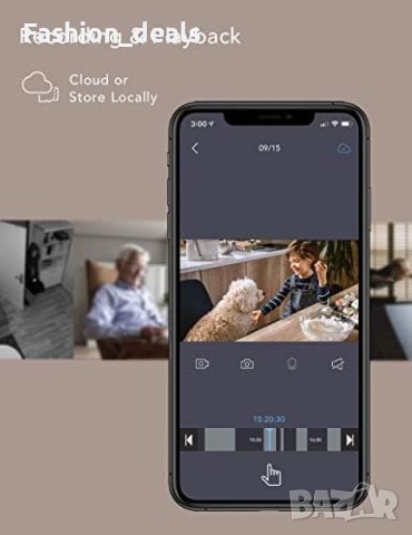 Нов 1080P HD Wi-Fi Монитор за Бебе с 360° Нощно Виждане 10м, снимка 6 - Друга електроника - 42728499