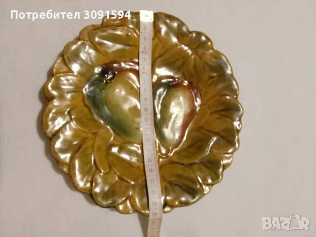 Стара колекционерска чиния майолика Франция , снимка 3 - Други ценни предмети - 48598610