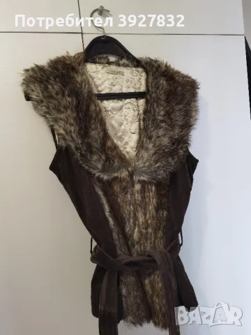 Дамски елек от естествен косъм , снимка 2 - Елеци - 48991757