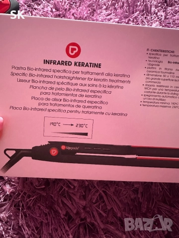 Преса за коса Upgrade keratine-bio infrared Flat iron, снимка 6 - Преси за коса - 52845328