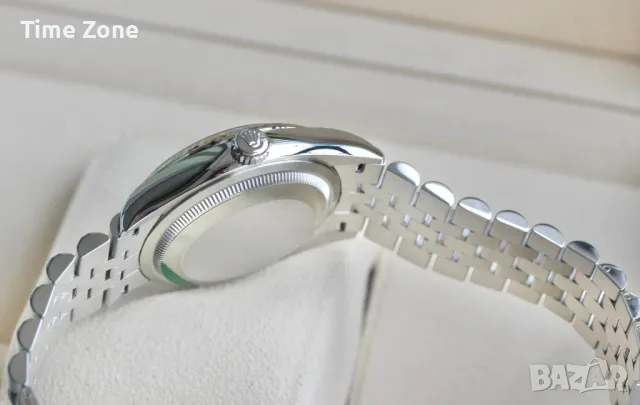 Rolex Datejust 36mm Steel Olive Green Palm Motif Automatic Дамски Различни Варианти, снимка 7 - Дамски - 48183154