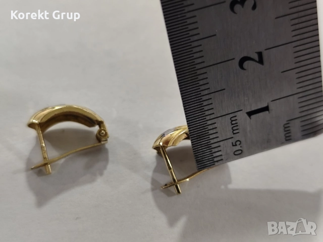 Златни Обици комплект 14к, снимка 6 - Обеци - 52855953
