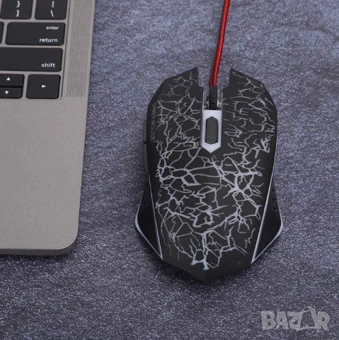 USB Оптична Светеща Геймърска Мишка  A70, снимка 1