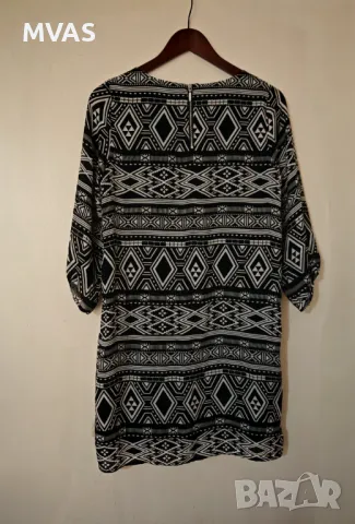 H&m нова черно бяла рокля М размер 3/4 ръкав, снимка 2 - Рокли - 49756515