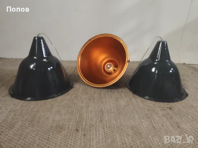 Индустриални емайлирани лампи, снимка 5 - Лампи за таван - 48484994