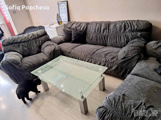 Кожена гарнитура естествена кожа, снимка 5 - Дивани и мека мебел - 45607018