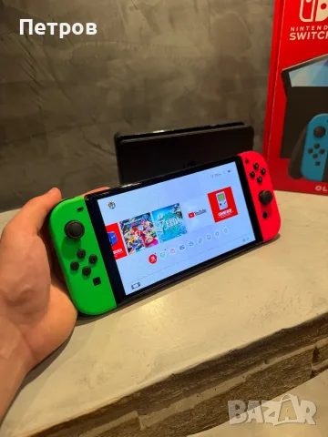 КАТО НОВО Nintendo Switch OLED + Pokemon Violet, снимка 8 - Nintendo конзоли - 56041175