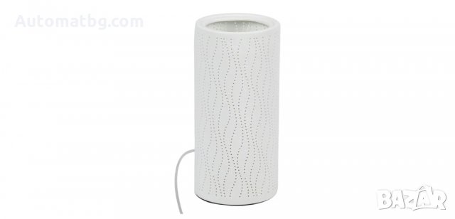 Керамична настолна лампа, Бяла, Automat