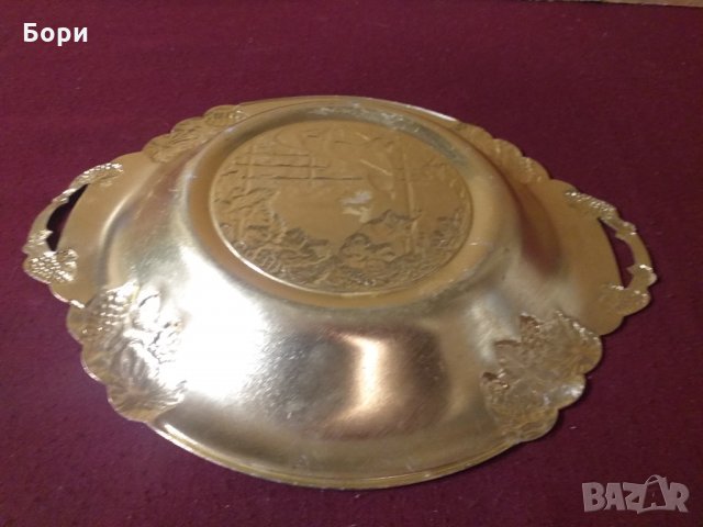 Стара руска метална чиния/фруктиера, снимка 6 - Чинии - 34595428