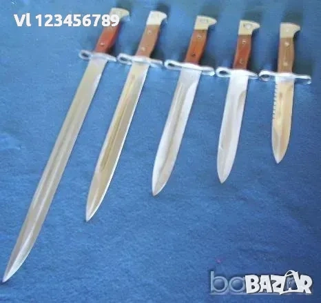 Щик"Ак-47", нож 2 модела- 5 размера +3 размера