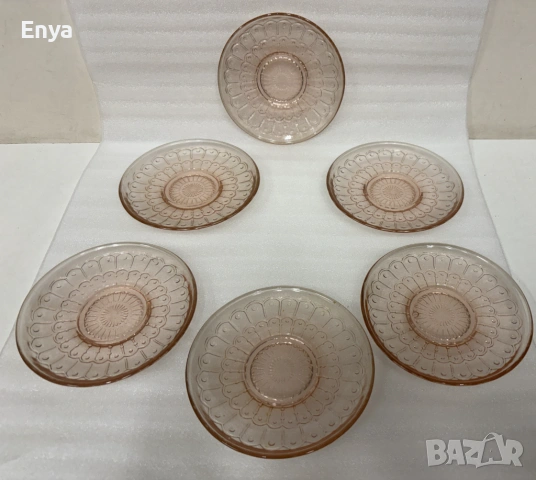Десертни чинии, цвят "розов карамел" - 6 бр., снимка 2 - Чинии - 53646397
