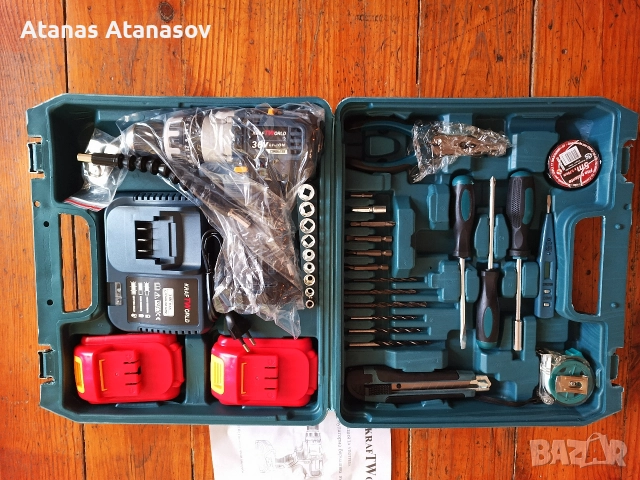 Акумулаторен Винтоверт KraftWorld – комплект с всички важни инструменти. , снимка 7 - Други инструменти - 52942126