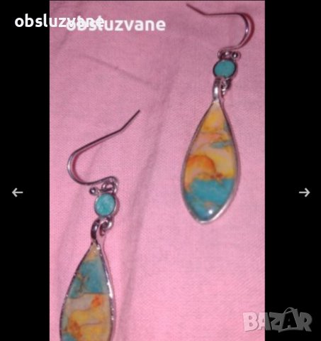 Висящи обеци, снимка 6 - Обеци - 41534159