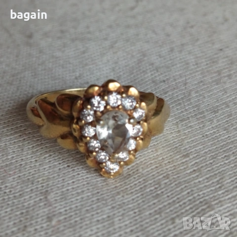 Сребърни пръстени с рубини, сапфир, аквамарин и позлата., снимка 2 - Пръстени - 53503133