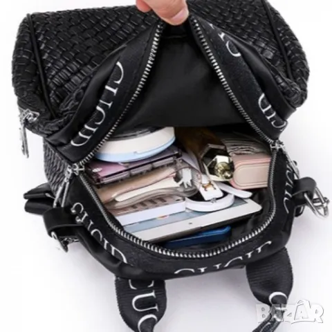 Дамска чанта раница Leonor Beige, снимка 2 - Чанти - 47923426