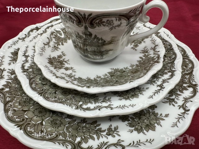 Seltmann Weiden Rheingau Барок- сервиз за хранене и кафе за 6 човека като НОВ, снимка 6 - Сервизи - 52542686