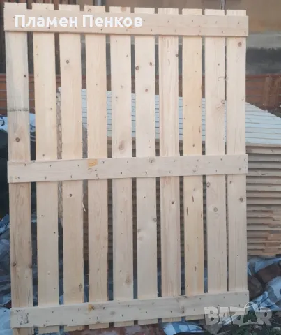 Дървени оградни пана , скари, дъски, летви, пано за ограда. Размер150см./113см., снимка 5 - Други - 47454028
