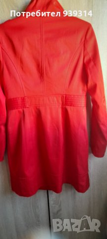 Червено дамско палто, снимка 3 - Палта, манта - 41850074