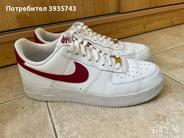 Nike Air Force 1 бял+червен 