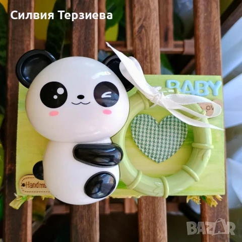 Ръчно изработена дървена кутия "Eco bamboo panda", снимка 1