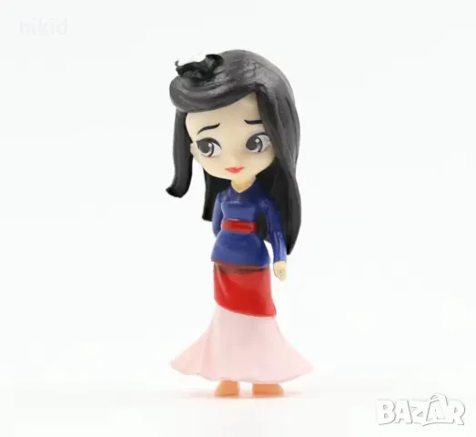 4 принцеси принцеса фигурки фигурка Снежанка Рапунцел Малката русалка Ариел Мулан пластмасови топер, снимка 2 - Фигурки - 49970768