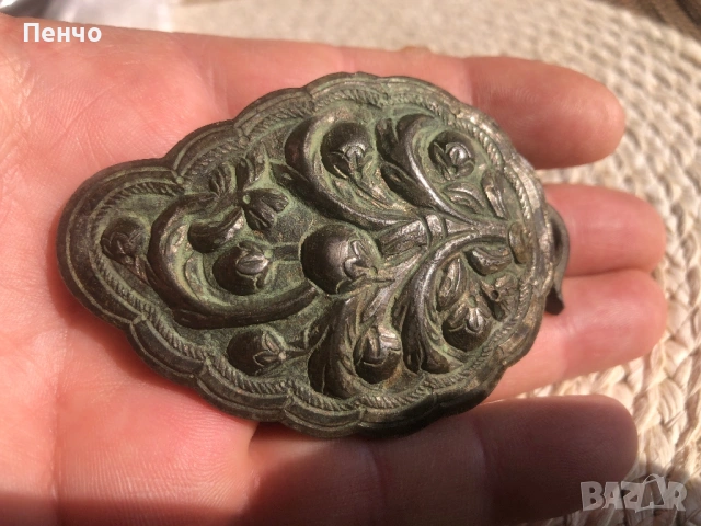 стара сребърна пафта - единичка, снимка 6 - Антикварни и старинни предмети - 49729809