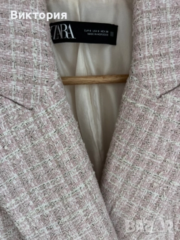 Zara светлорозов блейзър сако  blazer , снимка 3 - Сака - 53057224