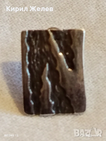 Сребърна обеца с артистичен дизайн модерна 38250, снимка 8 - Обеци - 52736351