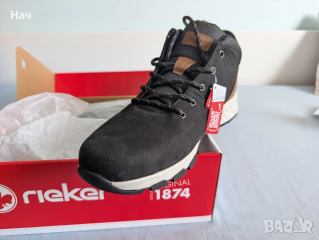 обувки Rieker 45, снимка 2 - Мъжки боти - 53833295