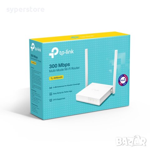 Рутер TP-Link TL-WR844N N300 Многорежимен Wi-fi рутер за дома и офиса, снимка 3 - Рутери - 30016885