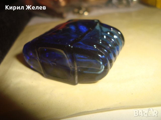 СТАРО СИНЬО МИНИ ШИШЕНЦЕ за ПАРФЮМ 24844, снимка 3 - Други ценни предмети - 34369323