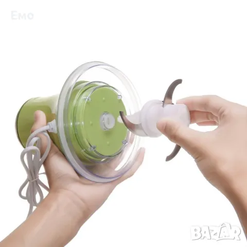 Компактен мултифункционален кухненски чопър с 4 - S Образни остриета, снимка 4 - Чопъри и пасатори - 48095025