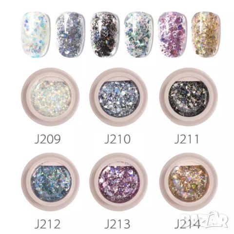 GD COCO гел лак глитер хексагон