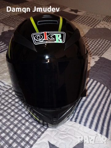 Мото каска QKE full face 59-60 см , снимка 5 - Аксесоари и консумативи - 53685578
