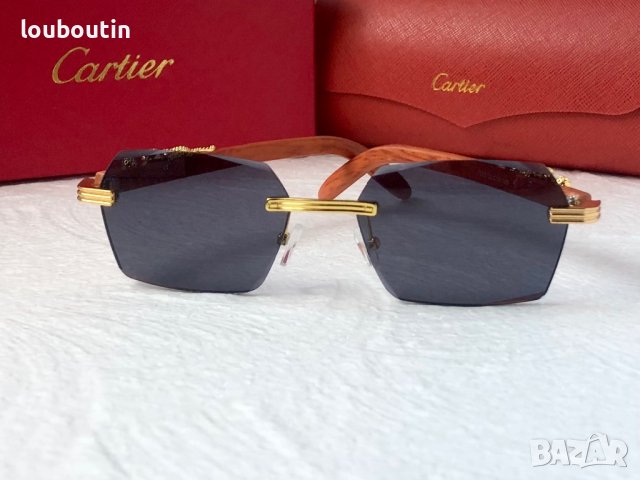 Cartier висок клас слънчеви очила Мъжки Дамски слънчеви с дървени дръжки, снимка 9 - Слънчеви и диоптрични очила - 41976052