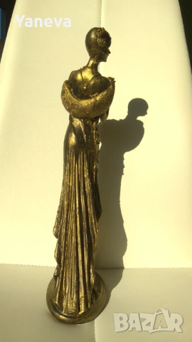 Статуетка на изискана дама в стил Art Deco . , снимка 4 - Статуетки - 53157283