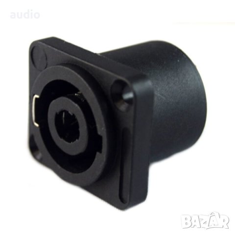 Speakon женски за монтаж на панел, квадратен, 4 пина, снимка 1