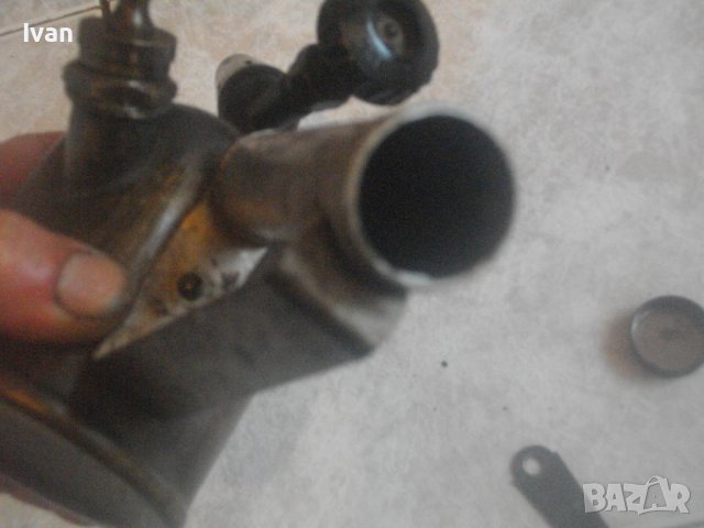 Френско Старо Качество Мини Бензинова Лампа Горелка-Старинна-Отлична-LAHNEL-0,5L-Масивна-Колекционер, снимка 18 - Други инструменти - 44493455