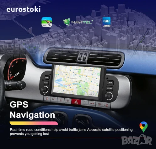CAMECHO мултимедия за Fiat Panda 2013-2020, 1+32G, Android 13, екран 6,2 инча, сателитна навигация, снимка 7 - Аксесоари и консумативи - 51077182