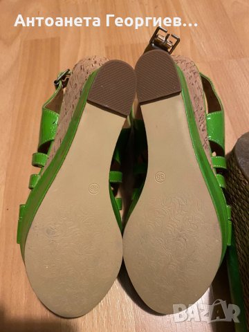 Дамски обувки номер 36 - зелени, снимка 2 - Сандали - 34644647