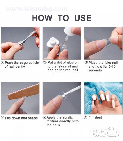 УДЪЛЖИТЕЛИ ЗА НОКТИ, 100 БРОЯ В КУТИЯ - код  3188, снимка 12 - Продукти за маникюр - 33888063