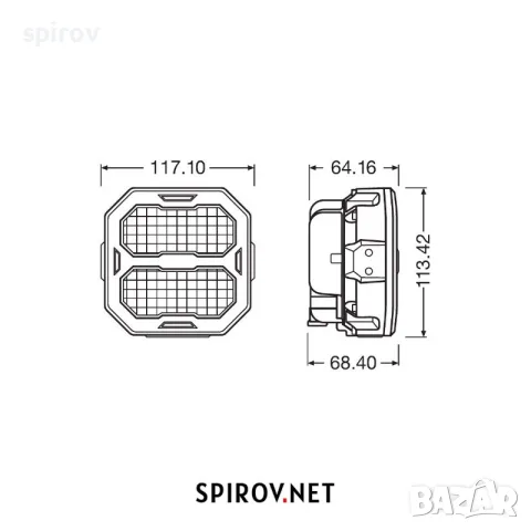 LED фар OSRAM LEDPWL 106-WD 12/24V 4500lm 6000K, снимка 2 - Части - 55745818