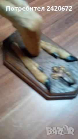 арт деко закачалка с еленово краче, снимка 1