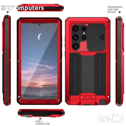 Samsung Galaxy S25 Ultra R-JUST Удароустойчив/Водоустойчив Калъф и Протектор, снимка 2 - Калъфи, кейсове - 51418438