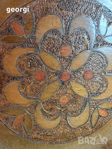 декоративна дърворезбована чиния 32/2, снимка 3 - Декорация за дома - 53064913