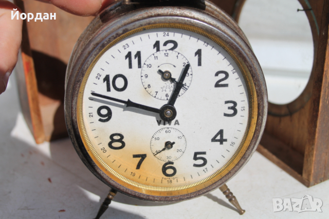 Настолен немски часовник будилник, снимка 6 - Антикварни и старинни предмети - 44515766
